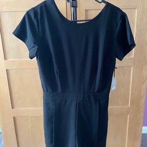 Black open back romper